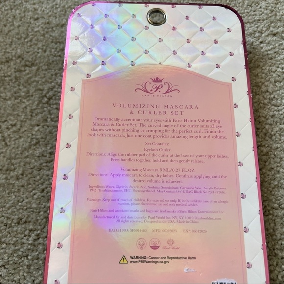 NWT Paris Hilton Makeup and Tools Accesories Set Mascara and Eyelash Curler - Picture 2 of 5